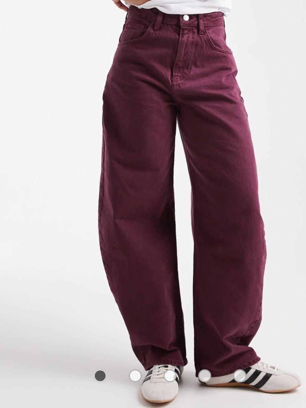 ASOS Maroon barrel leg jeans